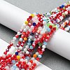 Opaque Solid Color Electroplate Glass Beads Strands GLAA-F029-P4mm-C16-4