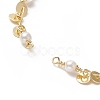 Brass Flat Round Charms Chain Bracelet Making AJEW-JB01150-12-2
