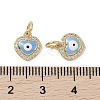Real 18K Gold Plated Brass Micro Pave Cubic Zirconia Pendants KK-L209-074G-03-3