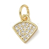 Rack Plating Brass Micro Pave Cubic Zirconia Pendants KK-K392-38G-1