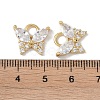 Rack Plating Brass Micro Pave CLear Cubic Zirconia Charms KK-E110-10G-3
