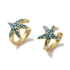 Rack Plating Brass Micro Pave Cubic Zirconia Clip-on Earrings EJEW-R168-43G-01-1