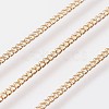 Long-Lasting Plated Brass Curb Chain Necklaces NJEW-K112-07G-NF-2