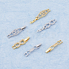 SUPERFINDINGS 6Pcs 3 Styles 2 Colors Rack Plating Brass Clear Cubic Zirconia Watch Band Clasps KK-FH0007-36-5