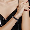 Natural Obsidian Braided Bead Bracelet BJEW-SW00001-19-6