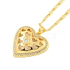 Brass Micro Pave Clear Cubic Zirconia Pendant Necklaces NJEW-M220-01D-G-1