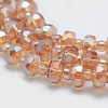 Electroplate Glass Beads Strands EGLA-G026-FR03-2