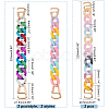   4pcs 2 styles Rainbow Color Acrylic Shoe Decoration Curban Chains AJEW-PH0011-18-2