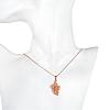 Rose Gold Plated Brass Cubic Zirconia Butterfly Pendant Necklaces for Women NJEW-BB00522-02-5