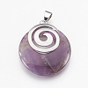 Natural Amethyst Pendants KK-F751-D04-2