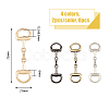 SUPERFINDINGS 8Pcs 4 Colors Alloy D Ring Snaffle Bit Buckles FIND-FH0008-51-2