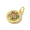 Real 18K Gold Plated Brass Pave Cubic Zirconia Pendants KK-M283-08A-02-2