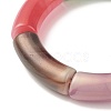 Acrylic Curved Tube Chunky Stretch Bracelet for Women BJEW-JB08285-5