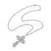 2Pcs 2 Styles Alloy Cross Pendant Necklaces NJEW-JN05116-5