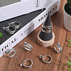 SUNNYCLUE 10Pcs Alloy Cuff Rings RJEW-SC0001-08-4