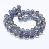 Electroplate Glass Beads Strands EGLA-F128-FR05-2