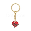 Valentine's Day Heart Alloy Enamel Pendant Keychain KEYC-JKC00595-2