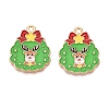 Christmas Theme Alloy Enamel Pendants ENAM-T020-10F-2