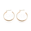 Brass Circle Stud Earring EJEW-C047-02G-3