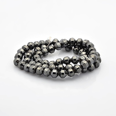 Magnetic Synthetic Hematite Beads Strands G-P061-26-1