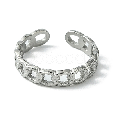 Non-Tarnish 304 Stainless Steel Open Cuff Ring RJEW-L110-040P-1