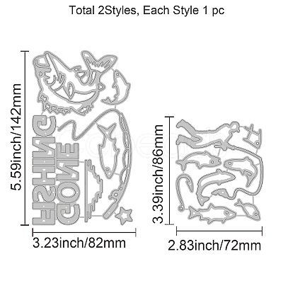 Carbon Steel Cutting Dies Stencils DIY-WH0309-425-1