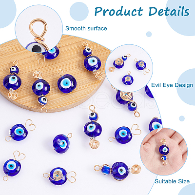 ARRICRAFT 18Pcs 3 Style Handmade Lampwork Pendants FIND-AR0003-01-1