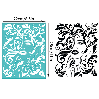 Self-Adhesive Silk Screen Printing Stencil DIY-WH0338-344-1