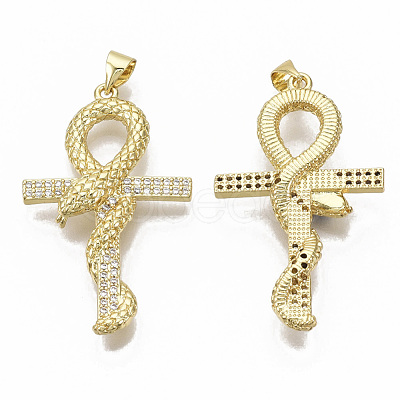 Brass Micro Pave Cubic Zirconia Pendants ZIRC-T014-012-NF-1