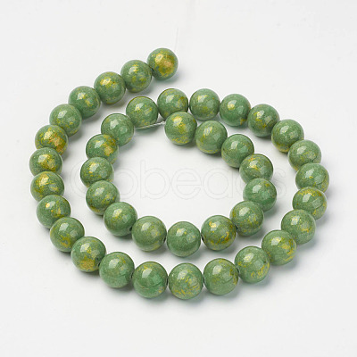 Natural Mashan Jade Beads Strands G-P232-01-I-6mm-1