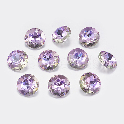 Faceted Glass Rhinestone Charms RGLA-F051-12mm-001VL-1