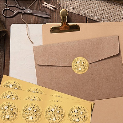 Self Adhesive Gold Foil Embossed Stickers DIY-WH0575-039-1