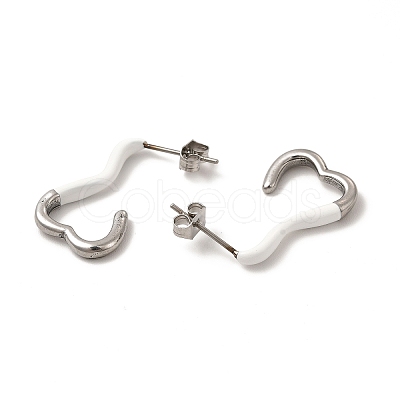 Non-Tarnish 304 Stainless Steel Heart Stud Earrings for Women EJEW-P219-05P-1