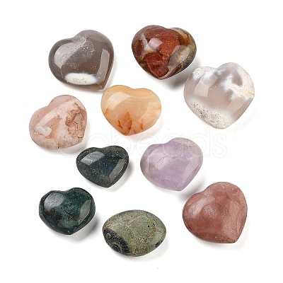 Natural Mixed Stone Heart & Oval Healing Stones G-G127-01-1