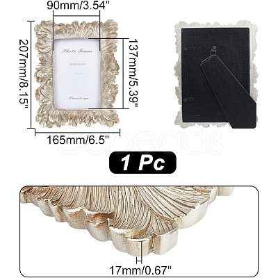 4x6 Inch Embossed Resin Photo Frames AJEW-WH0258-489-1