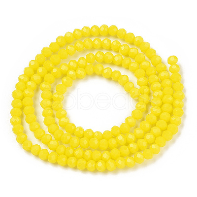 Opaque Solid Color Glass Beads Strands EGLA-A034-P2mm-D04-1