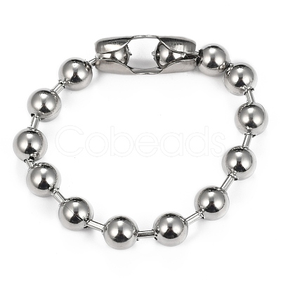 Non-Tarnish 304 Stainless Steel Ball Chain Bracelets BJEW-G618-03P-1