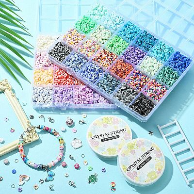 DIY Heishi Surfer Bracelet Making Kit DIY-YW0007-17-1