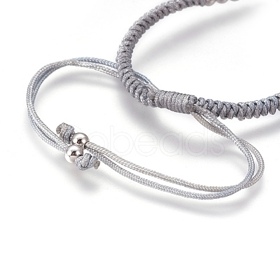 Nylon Cord Braided Bead Bracelets Making BJEW-F360-FP03-1