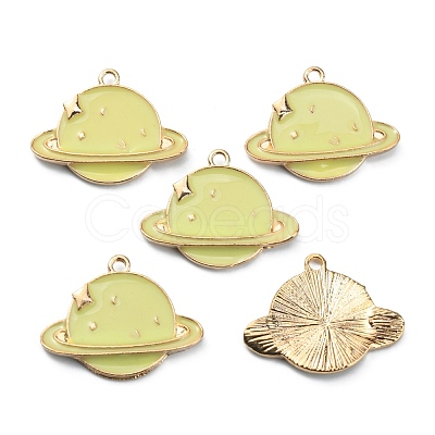 Alloy Enamel Pendants ENAM-CJC0006-61G-1