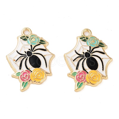 Halloween Theme Rack Plating Alloy Enamel Pendants FIND-Q099-02E-G-1