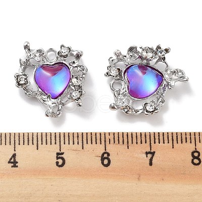 Rack Plating Alloy Rhinestone Pendants PALLOY-F311-03P-1