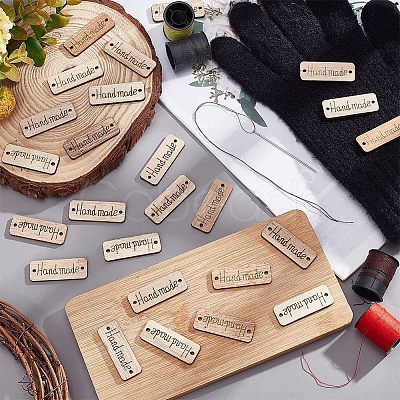 HOBBIESAY 150Pcs Unfinished Wood Connector Charms FIND-HY0001-19-1