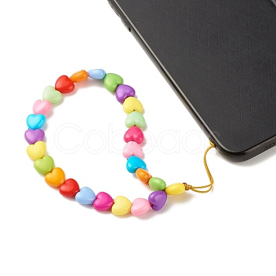 Opaque Acrylic Mobile Phone Straps HJEW-JM00675-1