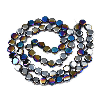 Electroplate Glass Beads Strands EGLA-N002-27-G03-1