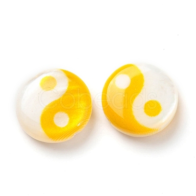 Printed Natural Freshwater Shell Beads SHEL-R129-07A-03-1