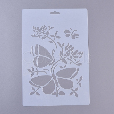 Plastic Reusable Drawing Painting Stencils Templates DIY-E015-18E-1