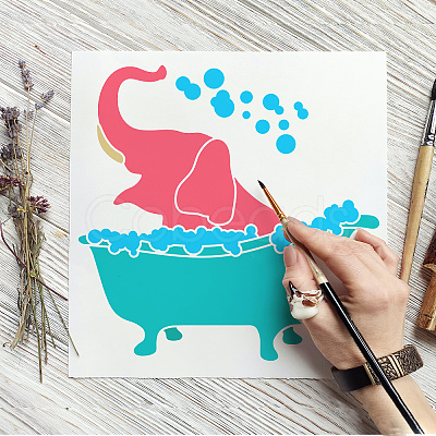 PET Hollow Out Drawing Painting Stencils DIY-WH0391-0327-1