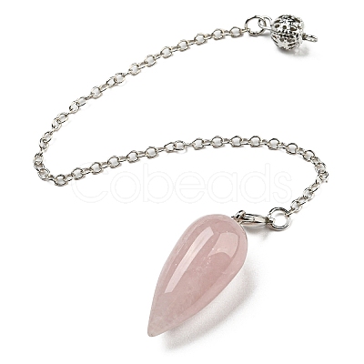 Natural Rose Quartz Bullet Charm G-Q1002-07P-11-1