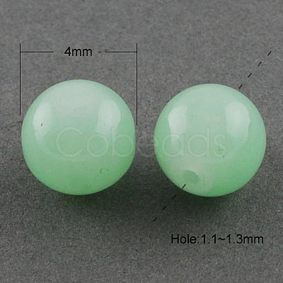 Imitation Jade Glass Beads Strands X-DGLA-S076-4mm-20-1